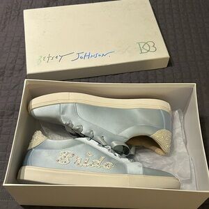 Betsey Johnson Light Blue Bridal Sneakers